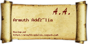 Armuth Adélia névjegykártya